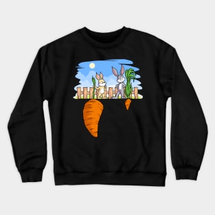 Bunnies With Carrots Crewneck Sweatshirt